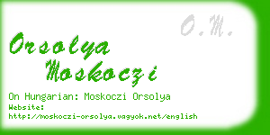 orsolya moskoczi business card